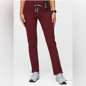 Figs Burgundy Yola Scrub Pants